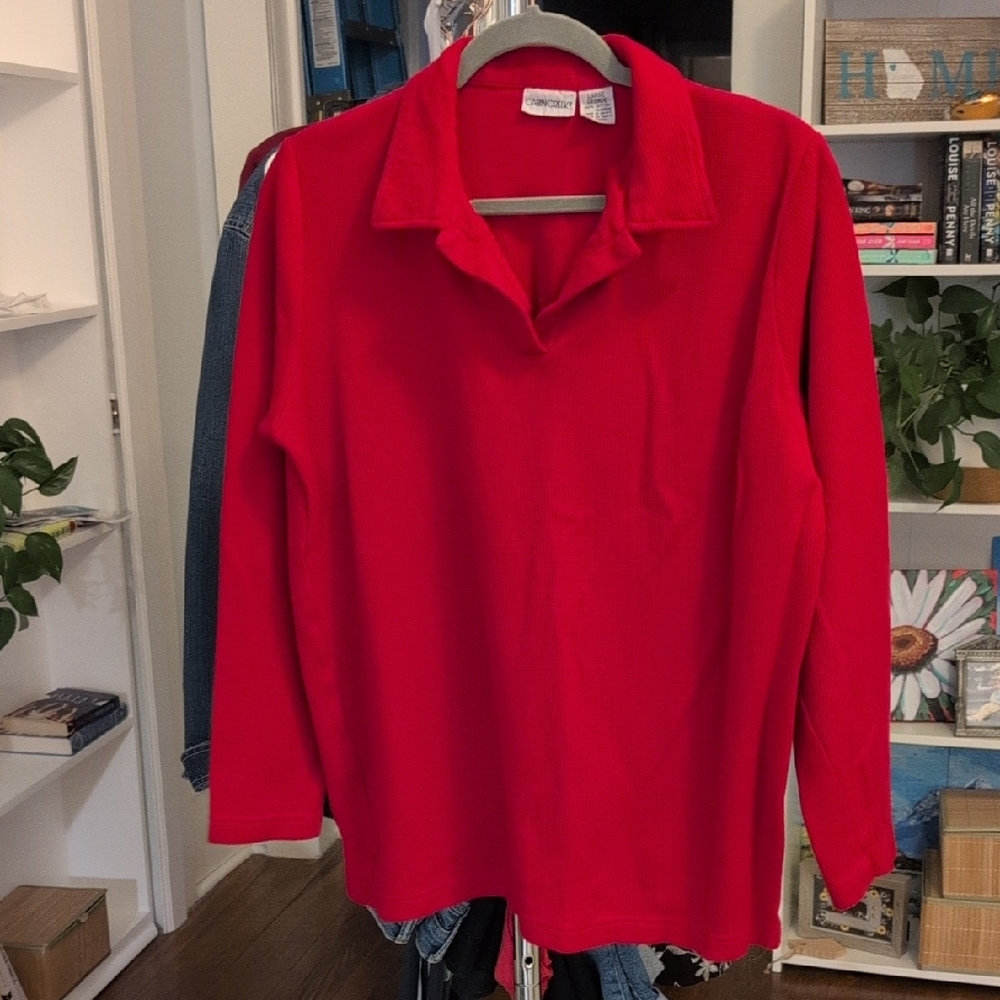 Croft & Barrow Vibrant Red Cotton Top